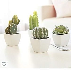 MyGift Set of 4 Mini Artificial Succulent Plants